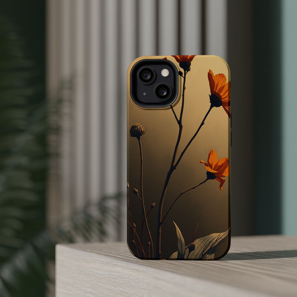 iPhone Burnt Orange And Sand Botanical Illustration Gal Slim Snap Case · iPhone