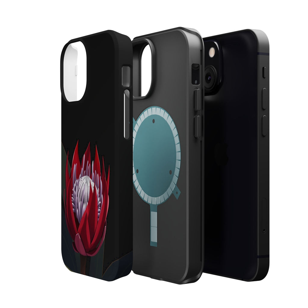 iPhone Black And Crimson Protea Bold Slim Everyday Designer Case · iPhone Case