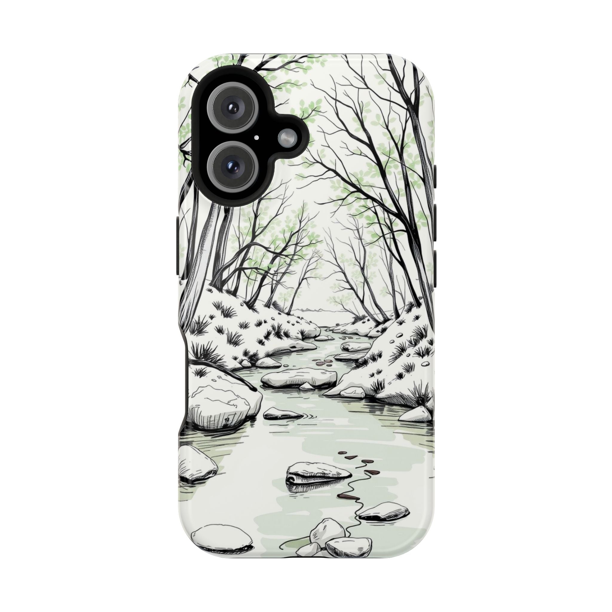 iPhone Sage And Ivory Spring Creek Bold Modern Everyday Snap Case · iPhone Case