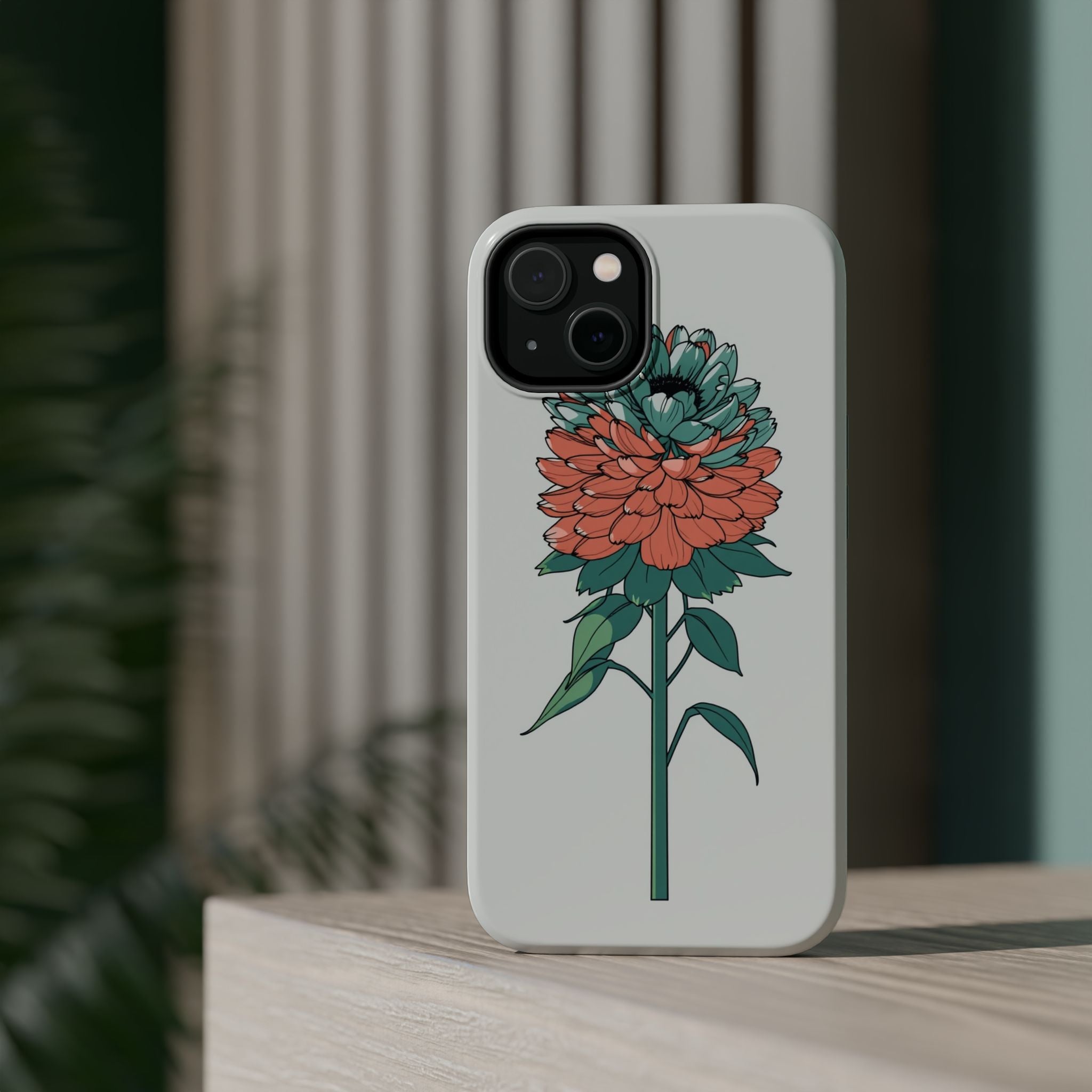 iPhone Serene Ranunculus Stack Design Slim Everyday Designer Case · iPhone Case