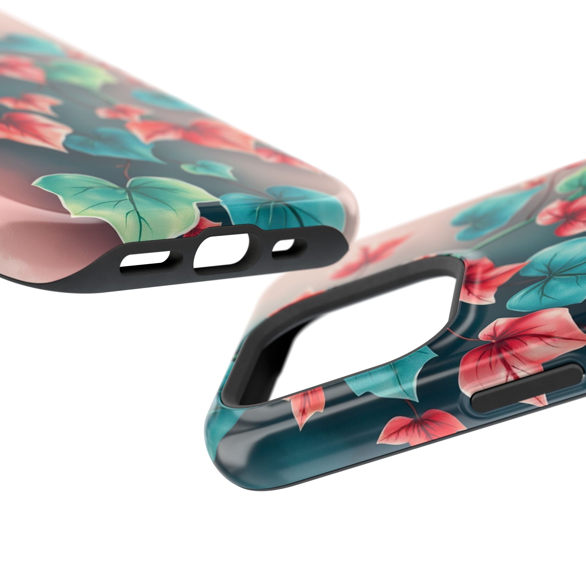 iPhone Art Nouveau Vine Teal And Coral Slim Snap Case · iPhone Case