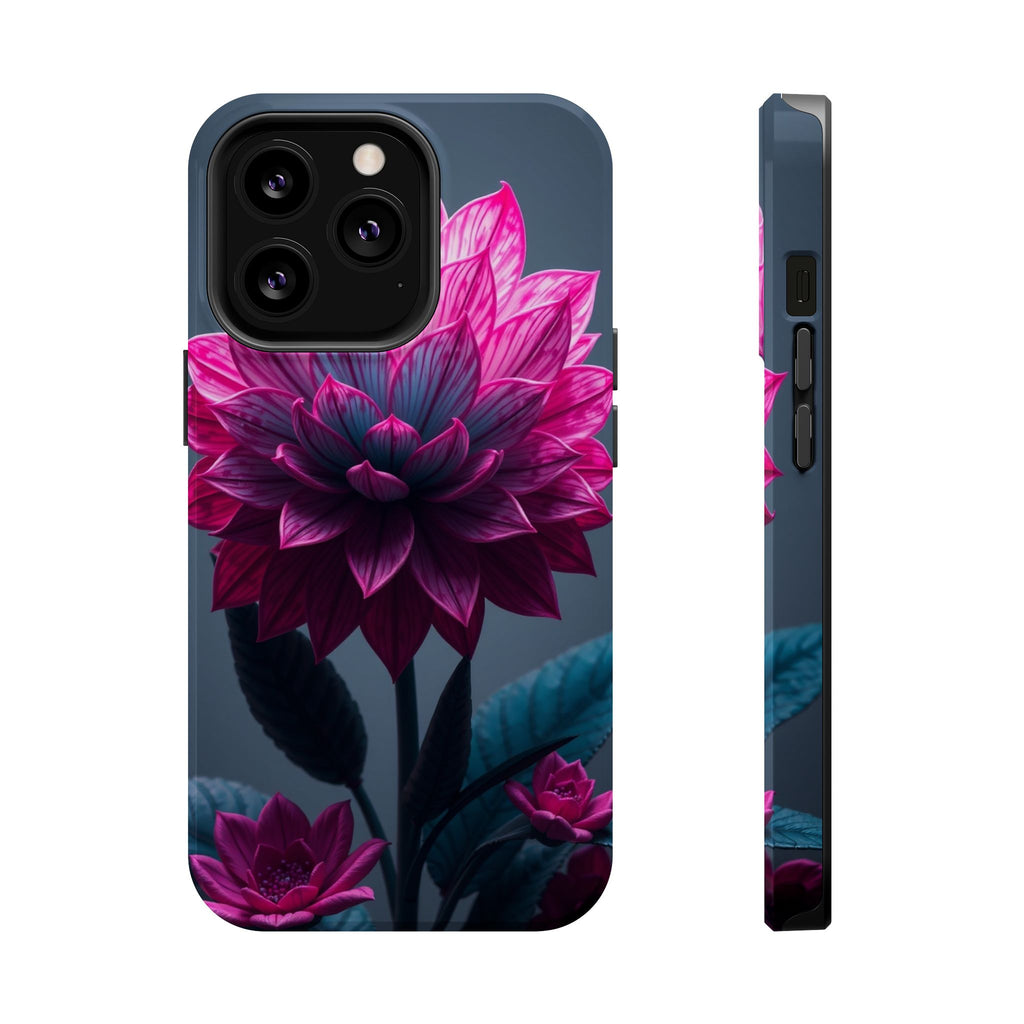 iPhone Cyan And Magenta Floral Dark Academia Slim iPhone Everyday · iPhone Case