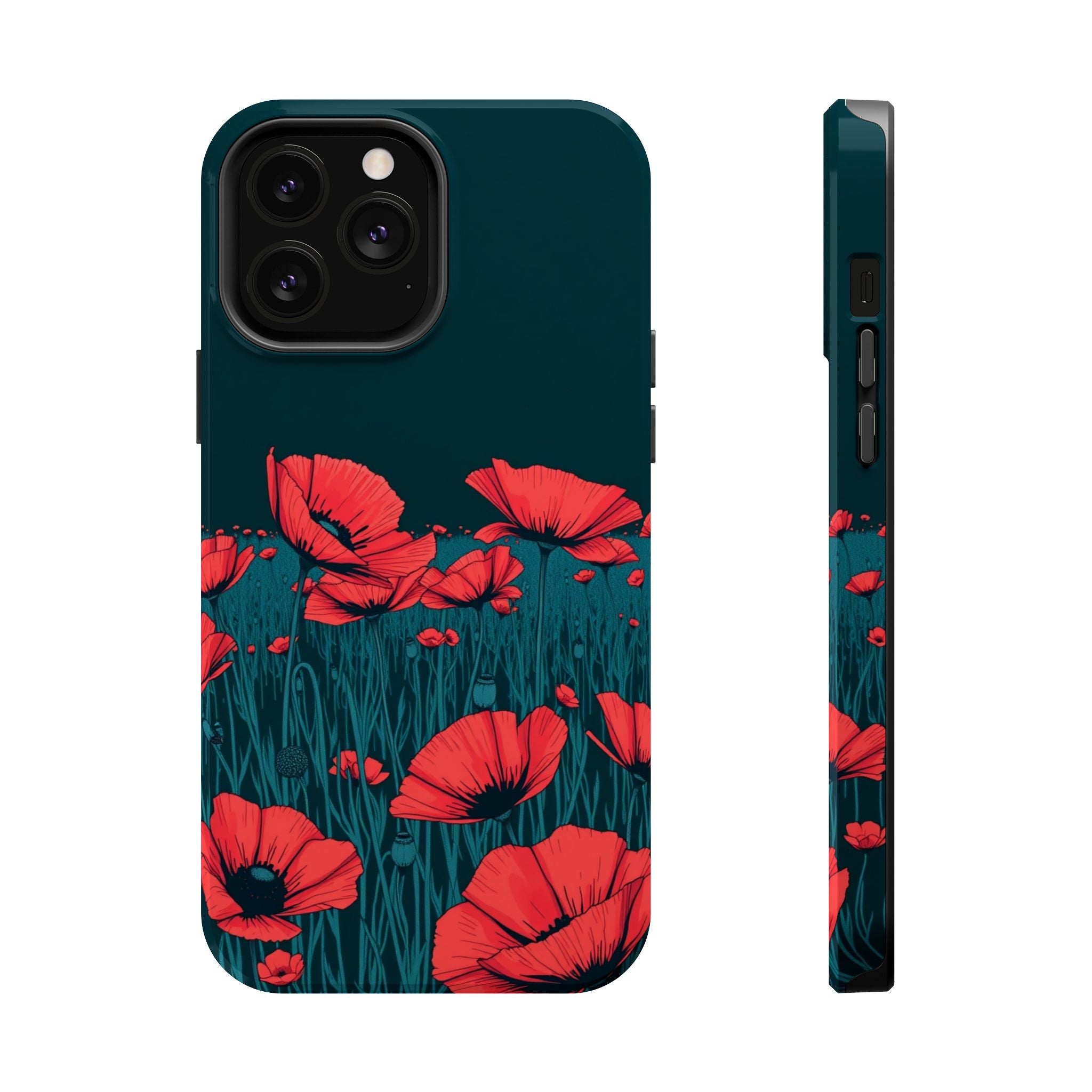 iPhone Poppy Field Dark Gothic Ink Clean Minimal Snap Cas Slim Snap Case · iPhon