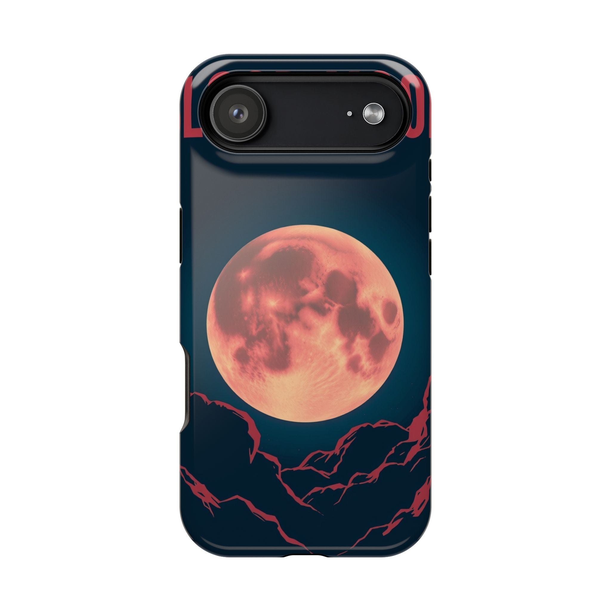 iPhone Blood Moon Rise Vintage Retro Poster Slim Everyday Designer Case · iPhone