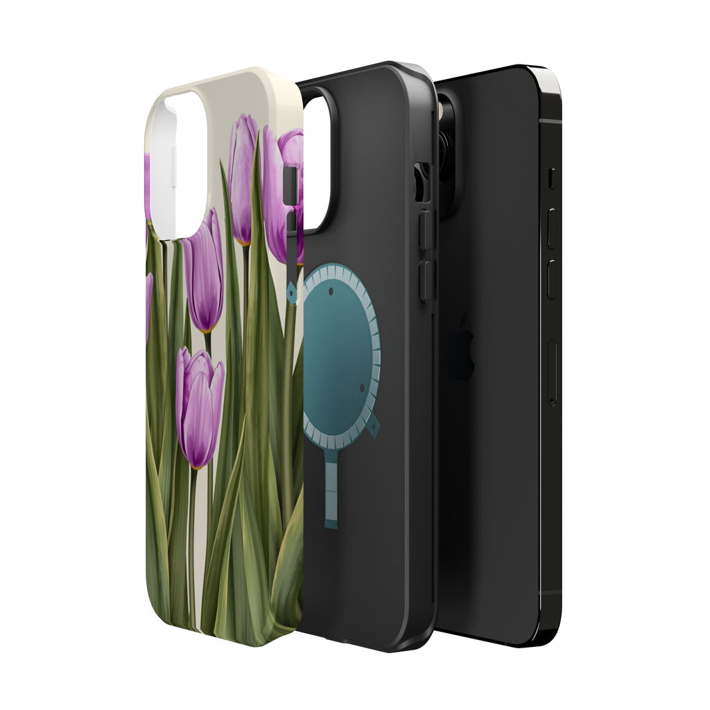 iPhone Tulip Row Electric Art 14 Bold Modern Everyday Snap Case · iPhone Case