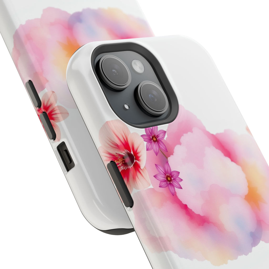 iPhone Pastel Floral Cloud Vibrant Watercolor Carry Case Slim Snap Case · iPhone