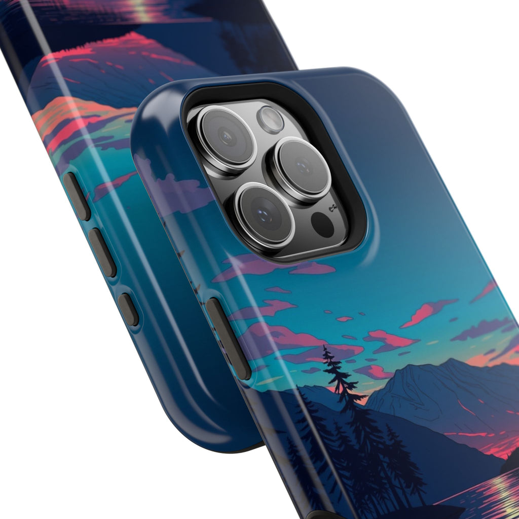 iPhone Vibrant Lake at Twilight Design Slim Everyday Designer Case · iPhone Case