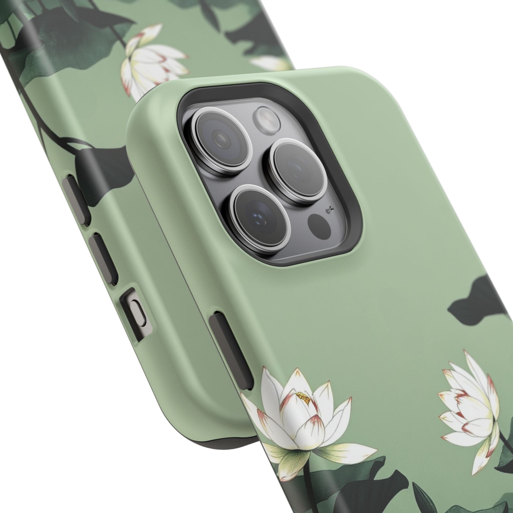 iPhone Sage And Ivory Lotus Pond Bold Modern Everyday Snap Case · iPhone Case