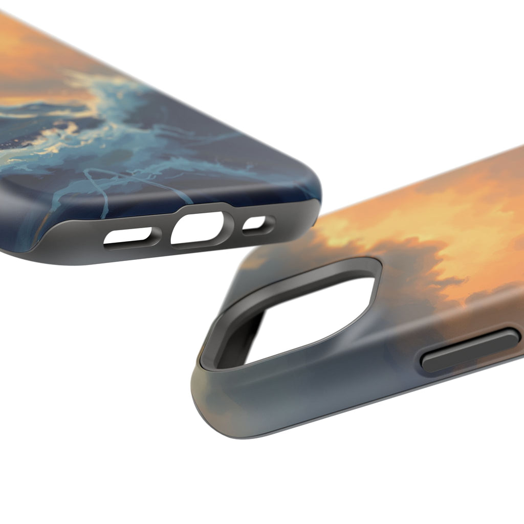 iPhone Sunset Amber And Peach Storm at Sea Slim iPhone Everyday · iPhone Case
