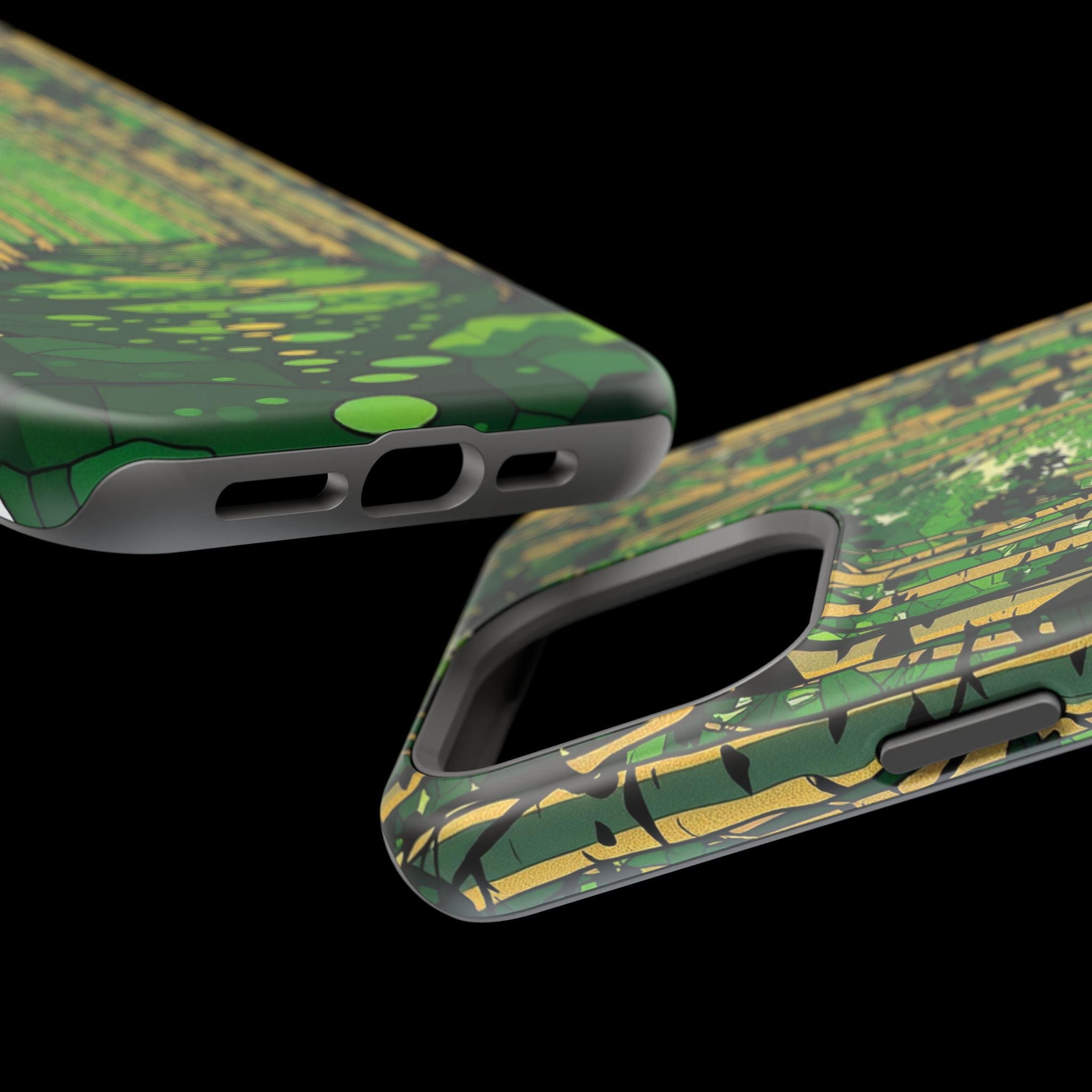 iPhone Emerald Green And Gold Birch Grove Slim iPhone Everyday Designer · iPhone