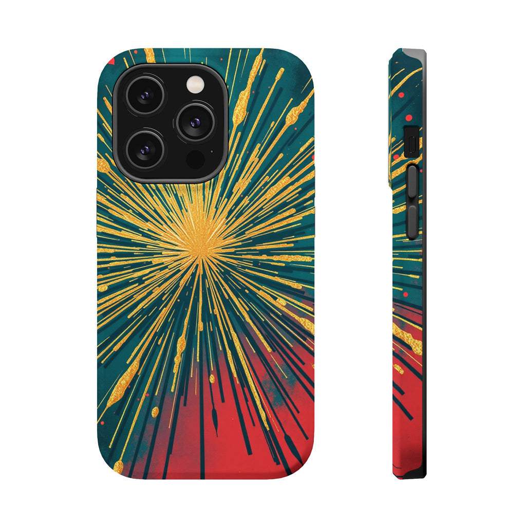 iPhone Gold Foil Burst Dark Gothic Ink Slim Everyday Designer Case · iPhone Case