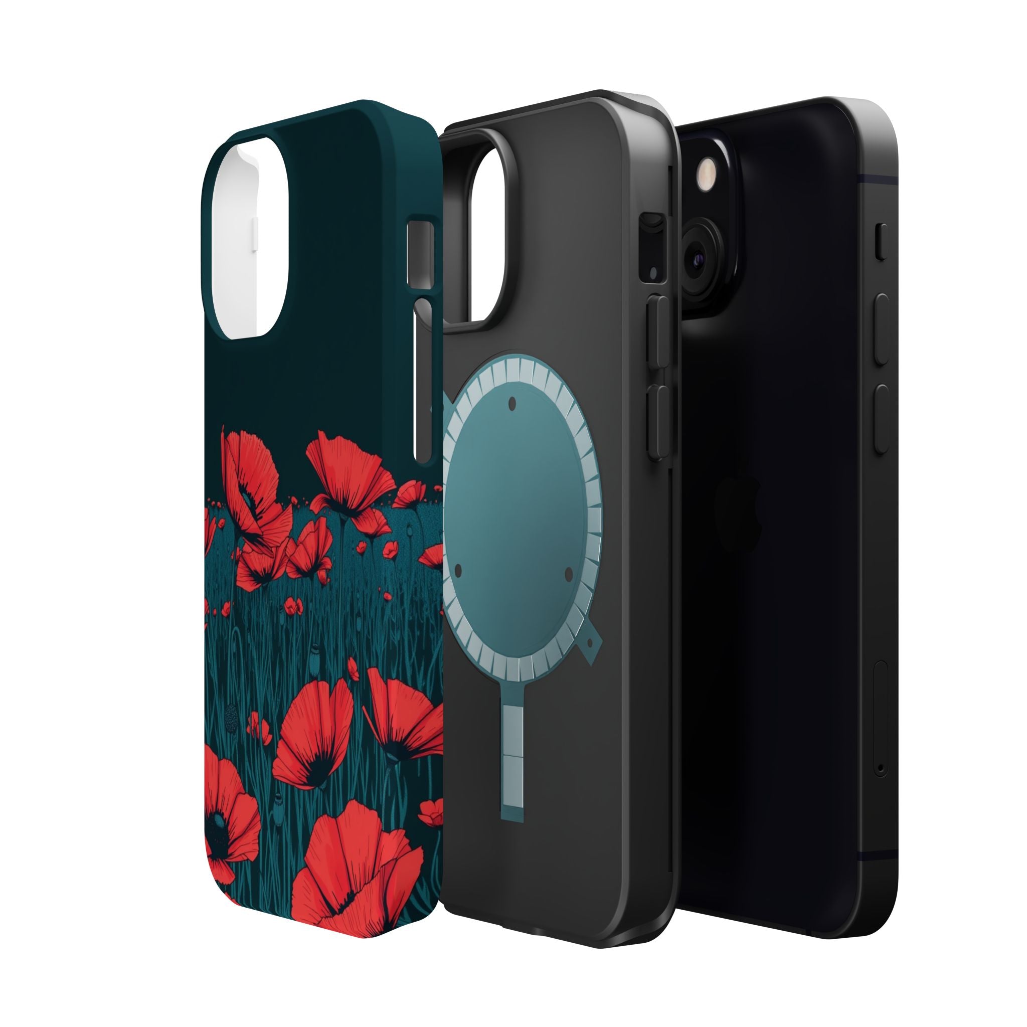 iPhone Poppy Field Dark Gothic Ink Clean Minimal Snap Cas Slim Snap Case · iPhon