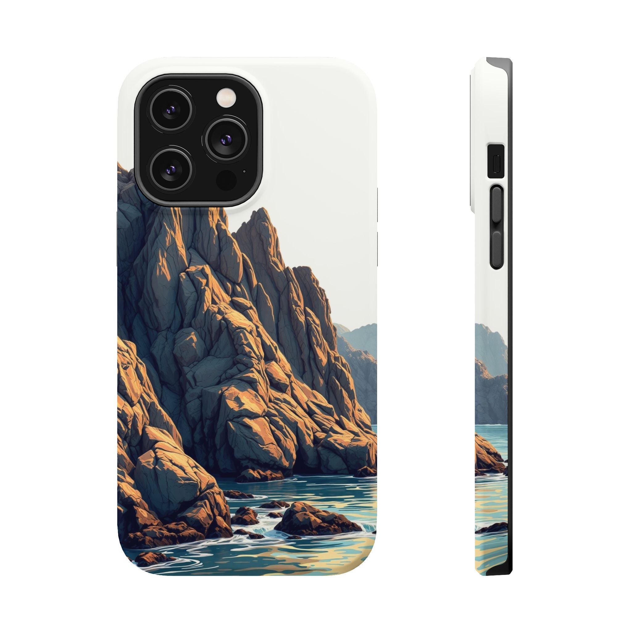 iPhone Mustard And Rust Rocky Coastline Slim Everyday iPhone Designer · iPhone C