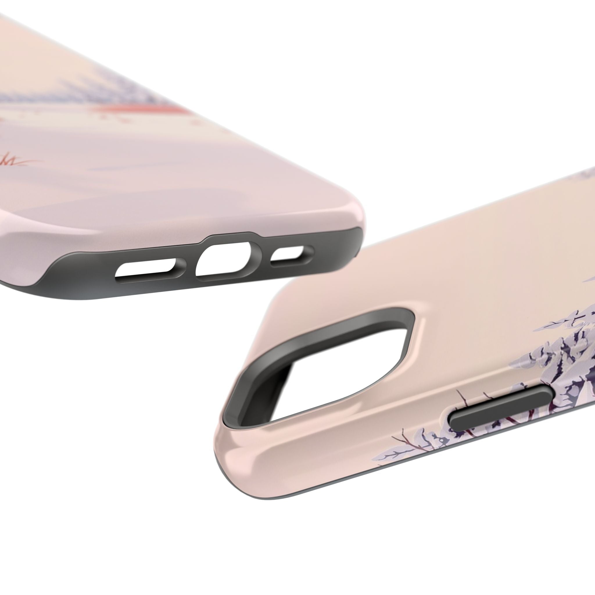 iPhone Snow Field Vintage Retro Poster Slim Everyday Designer Case · iPhone Case