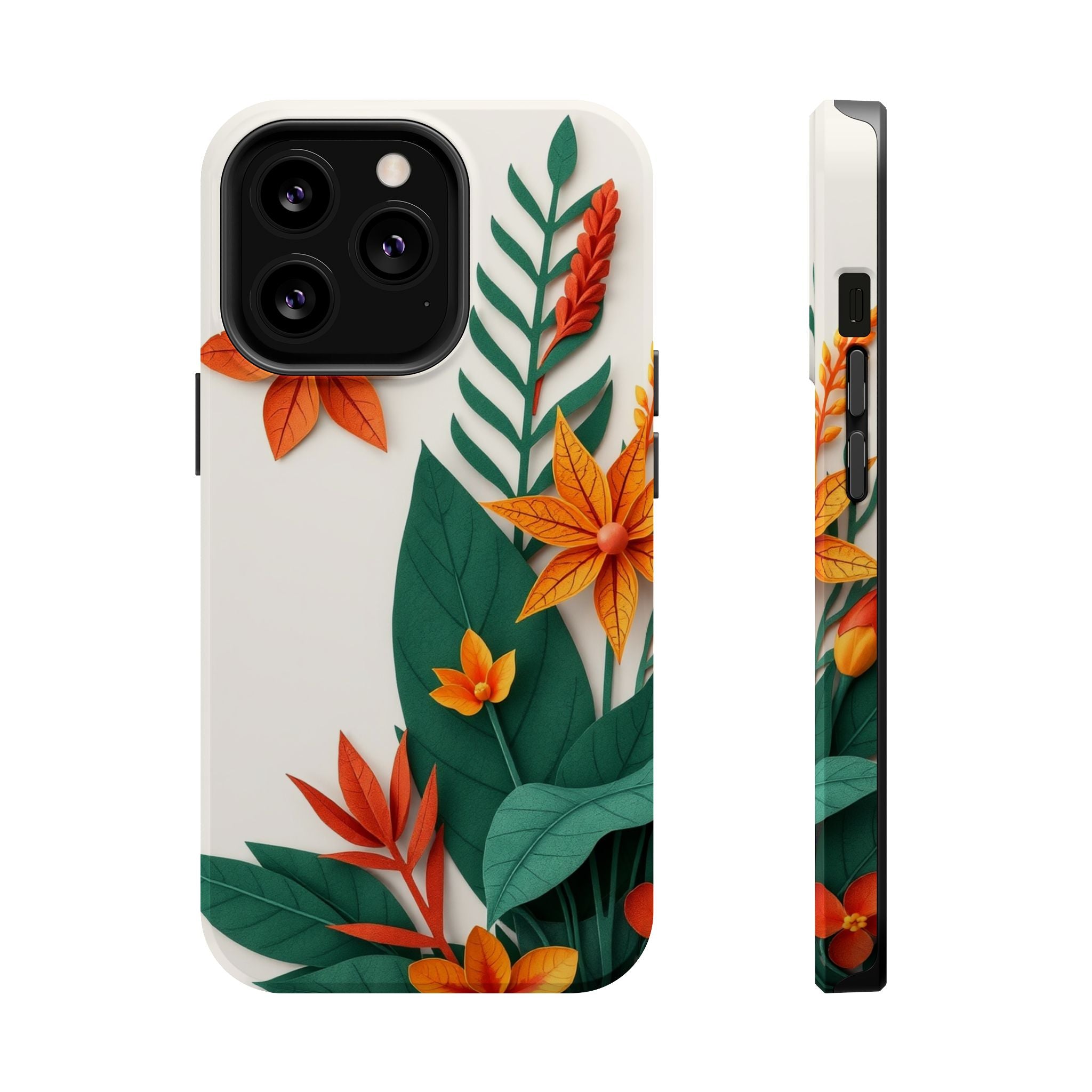iPhone Jungle Floral Paper Cut Art Bold Modern Everyday Snap Case · iPhone Case