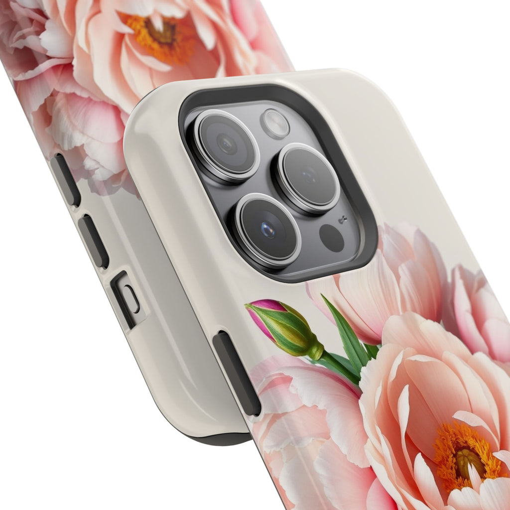 iPhone Serene Peony Bouquet Design Bold Modern Everyday Snap Case · iPhone Case