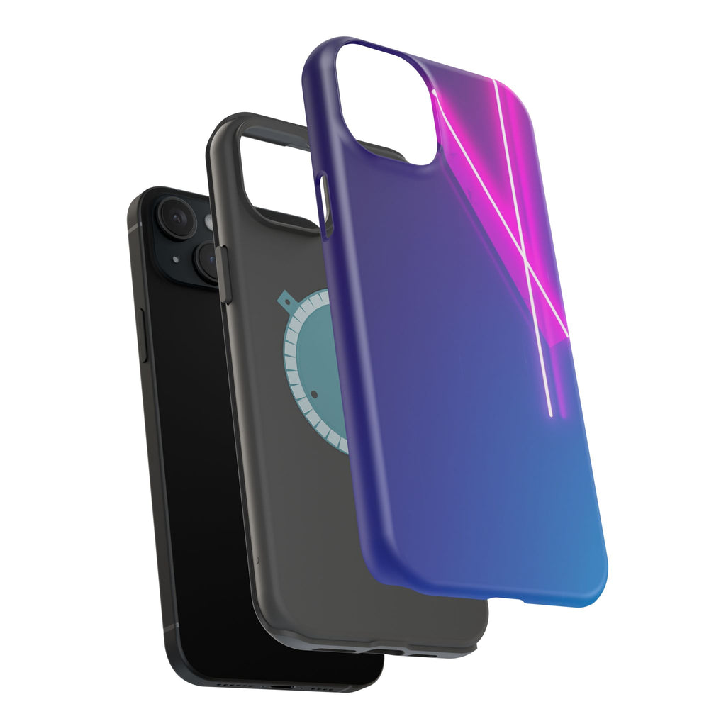 iPhone 1990s Geometric Neon Electric Art Slim Everyday Designer Case · iPhone Ca