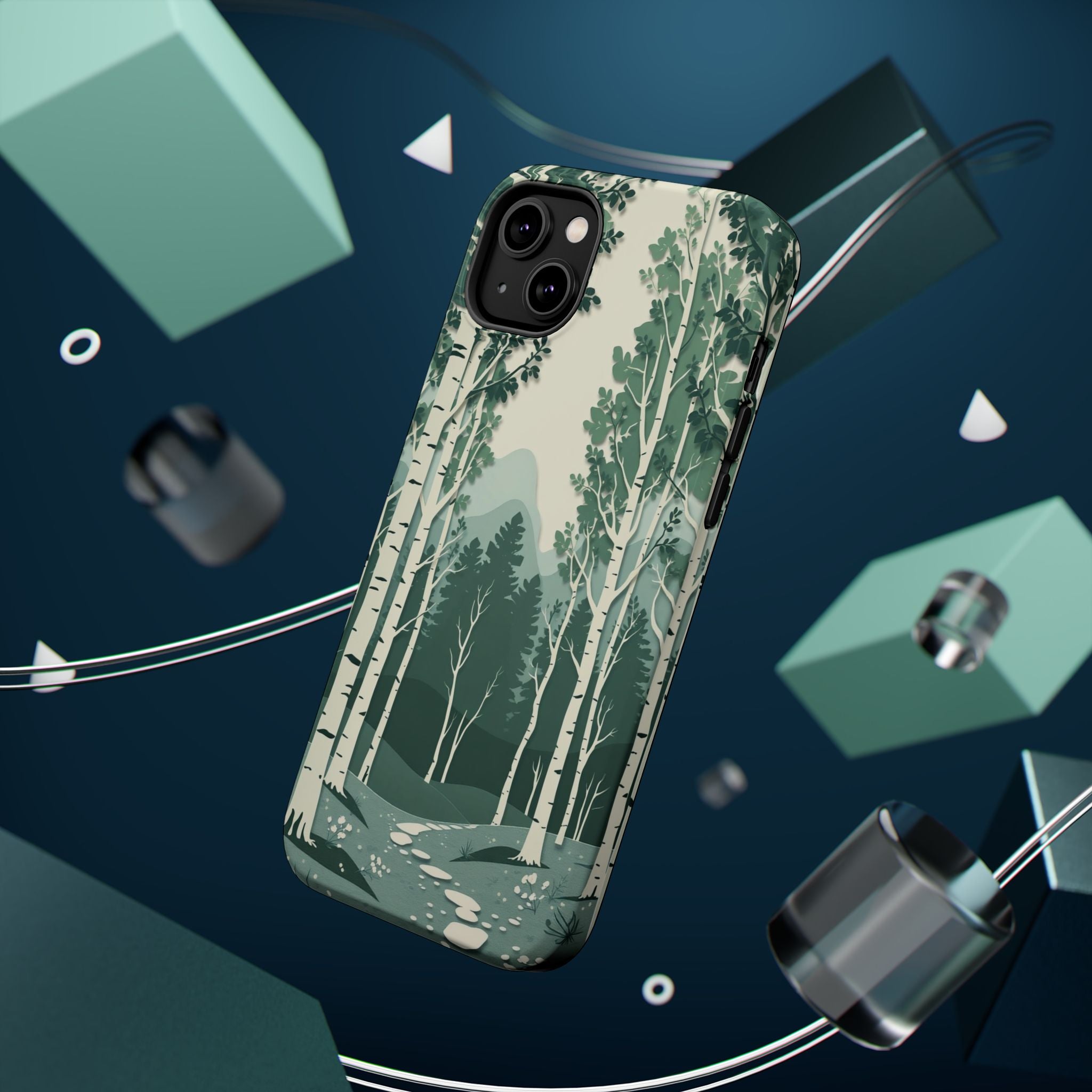 iPhone Birch Grove Paper Cut Art Bold Modern Everyday Snap Case · iPhone Case
