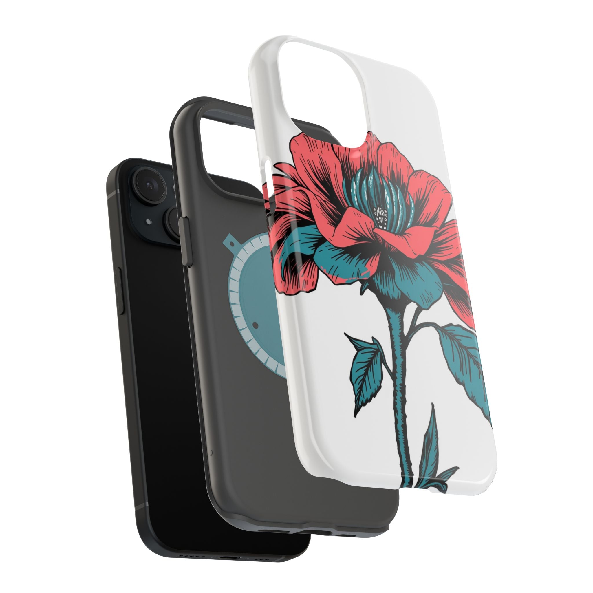 iPhone Garden Party Bloom Dark Gothic Ink Slim Snap Case · iPhone Case