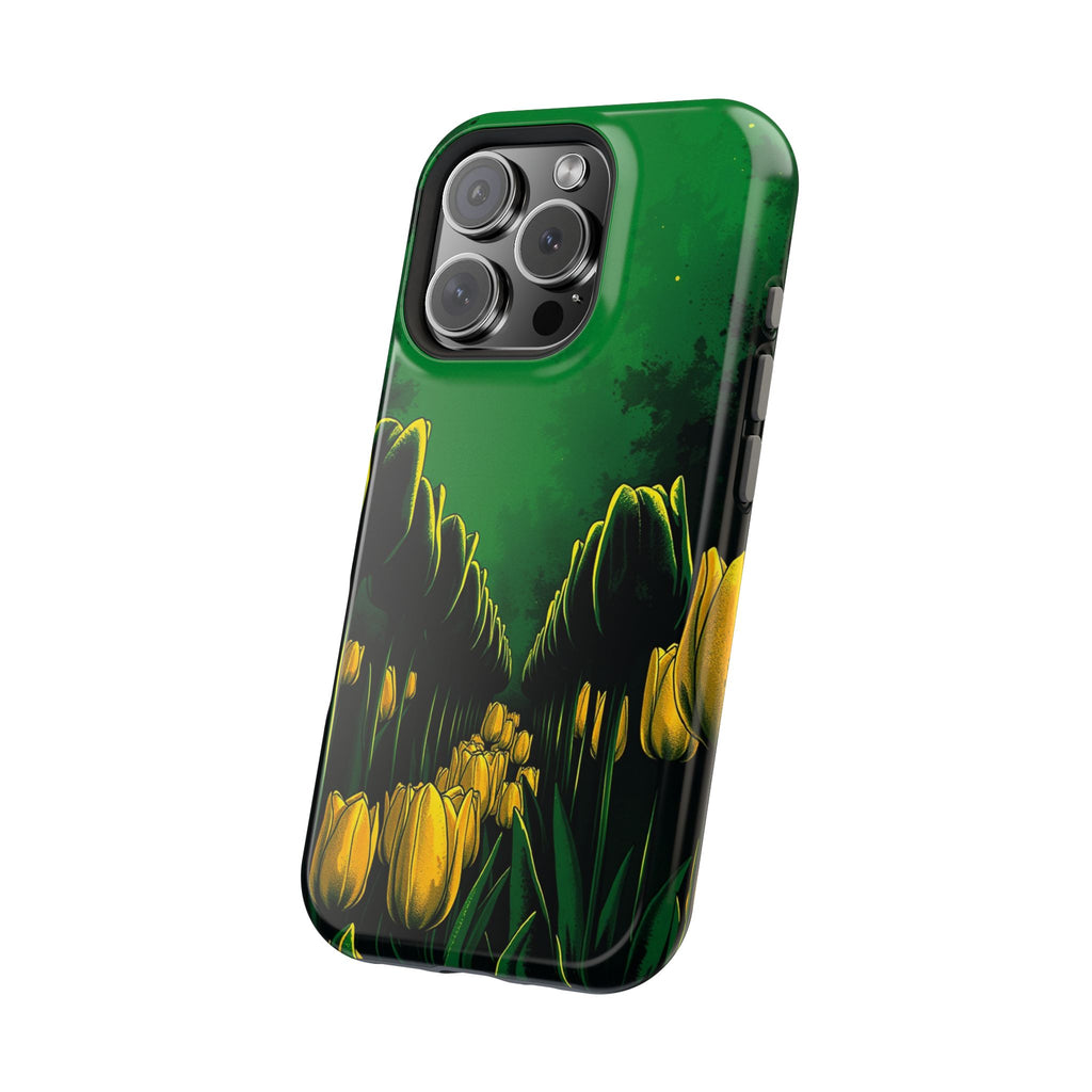 iPhone Tulip Row Emerald Green And Gold Slim Snap Case · iPhone Case