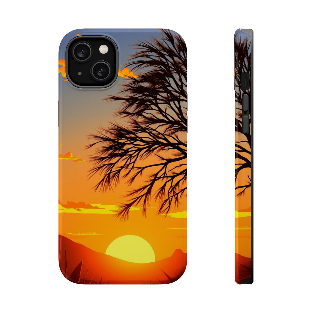iPhone Sunset Amber And Peach Mesa Bold Modern Everyday Snap Case · iPhone Case