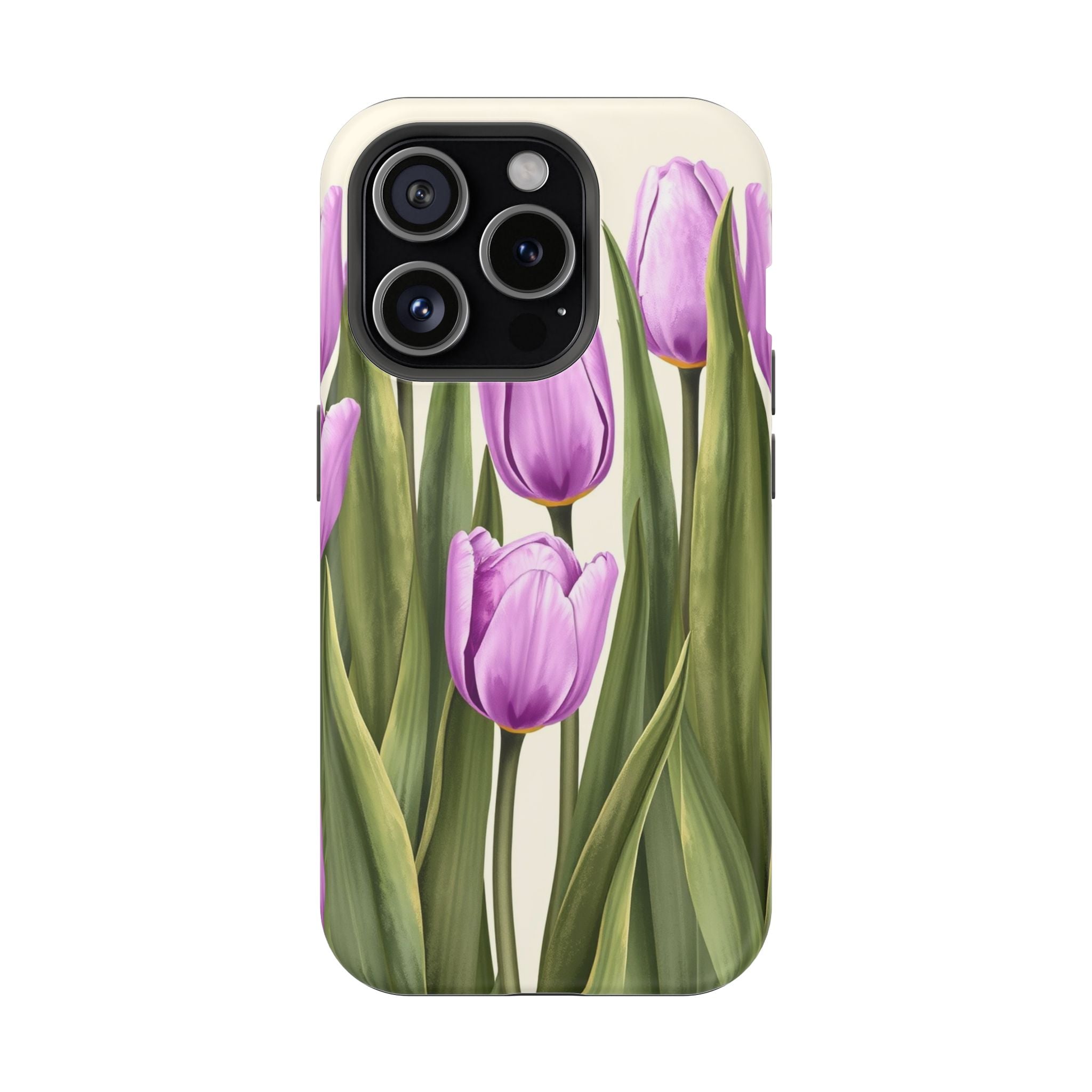 iPhone Tulip Row Electric Art 14 Bold Modern Everyday Snap Case · iPhone Case