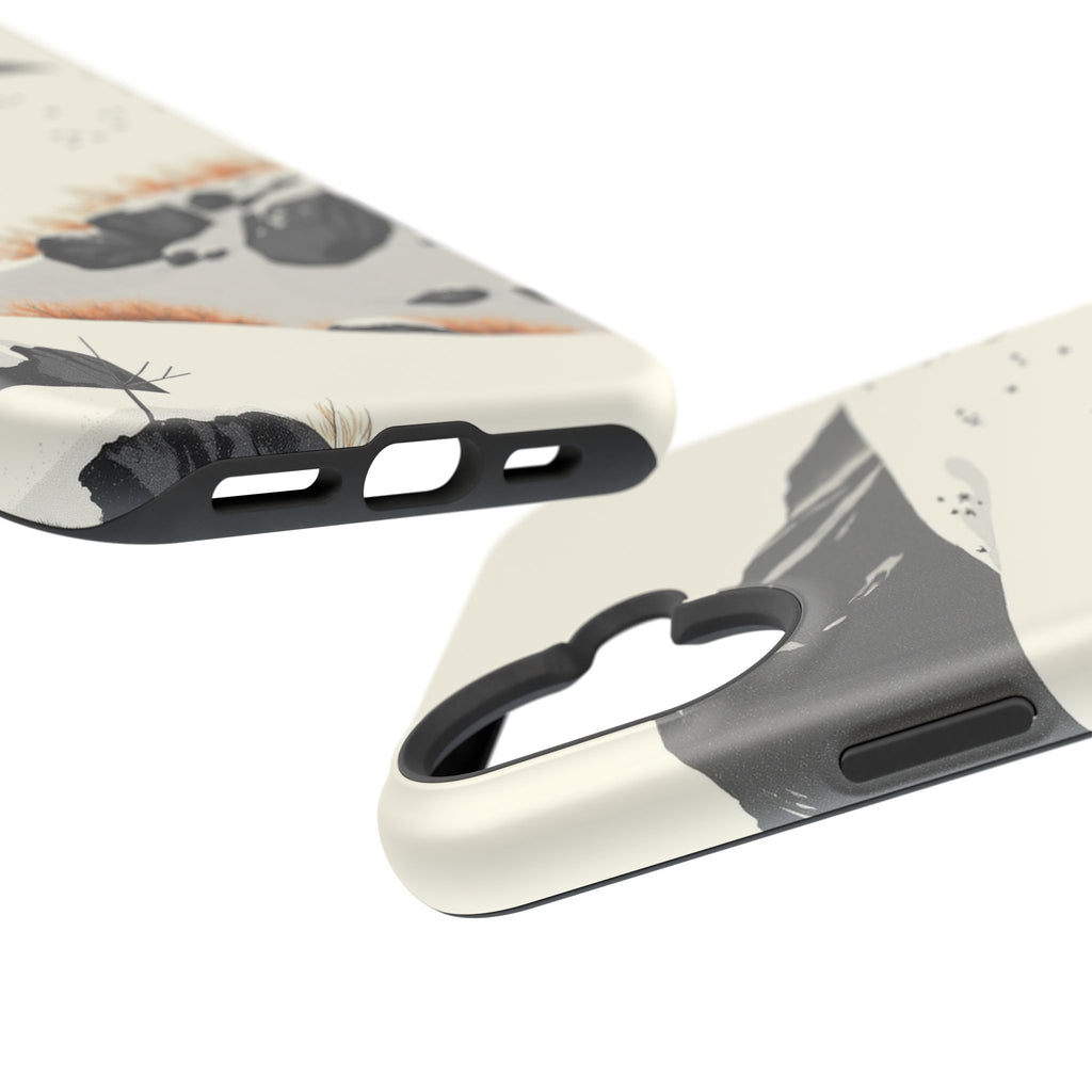 iPhone Snow Field Risograph Print Bold Modern Everyday Snap Case · iPhone Case