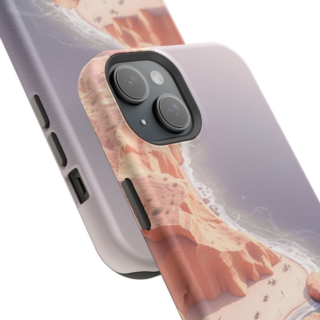 iPhone Rose Pink And Cream Shoreline Aerial Soft iPhone 17 Finish · iPhone Case