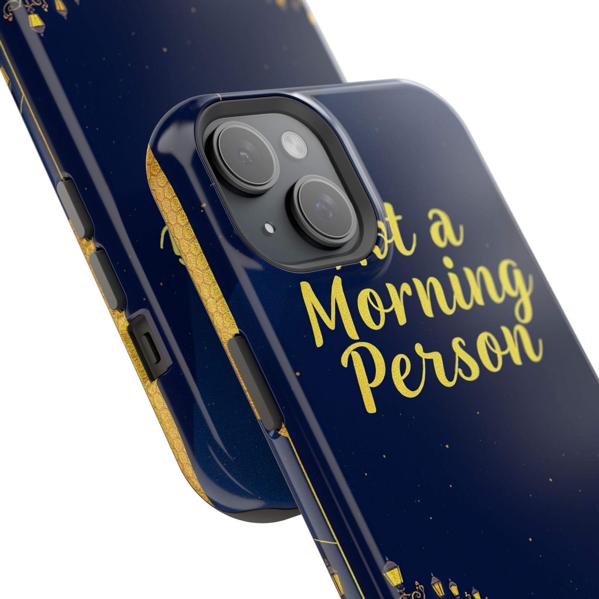 iPhone Midnight Blue And Silver Not a Morning Person Slim Snap Case · iPhone Cas