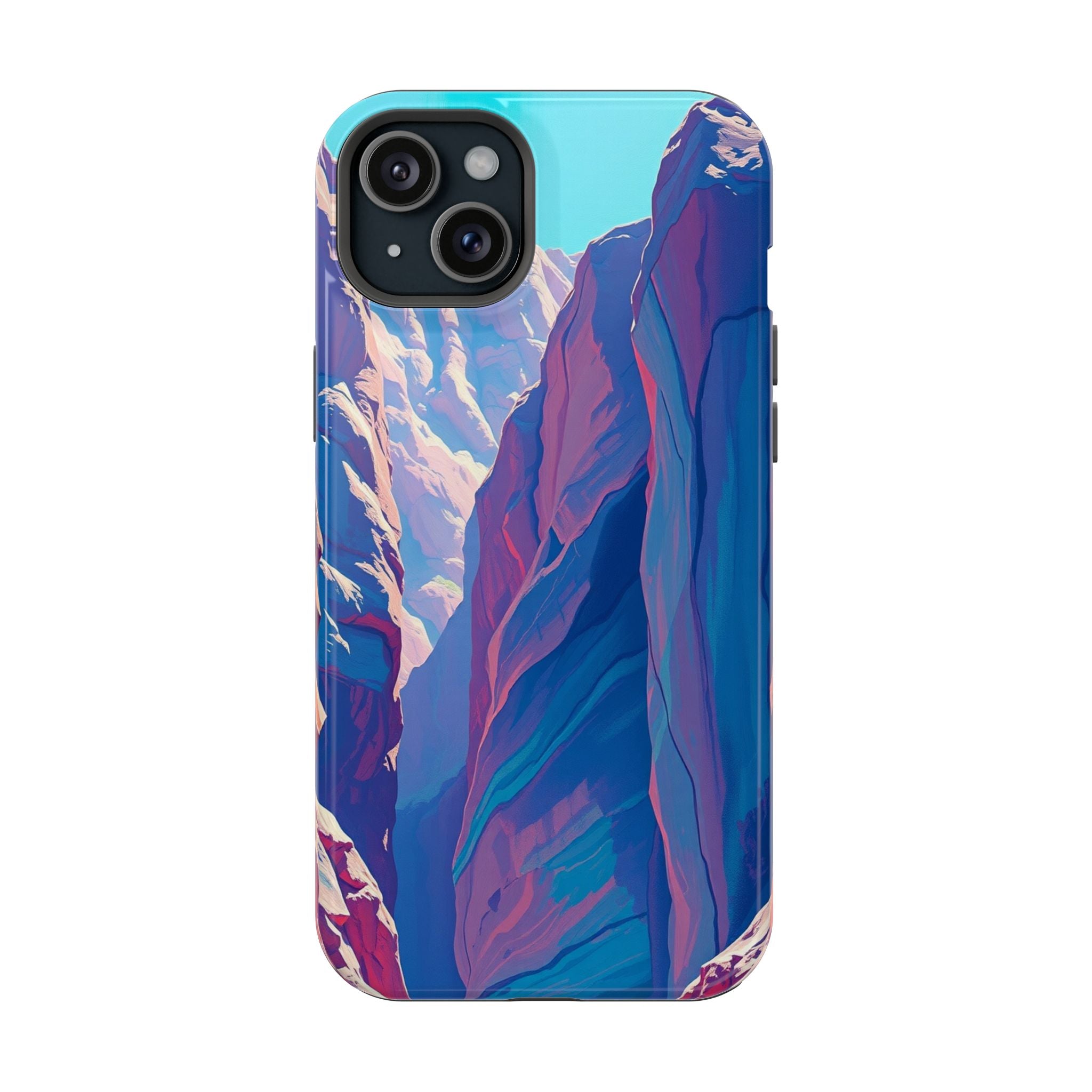 iPhone Cyan And Magenta Canyon Wall Slim Everyday Designer Case · iPhone Case