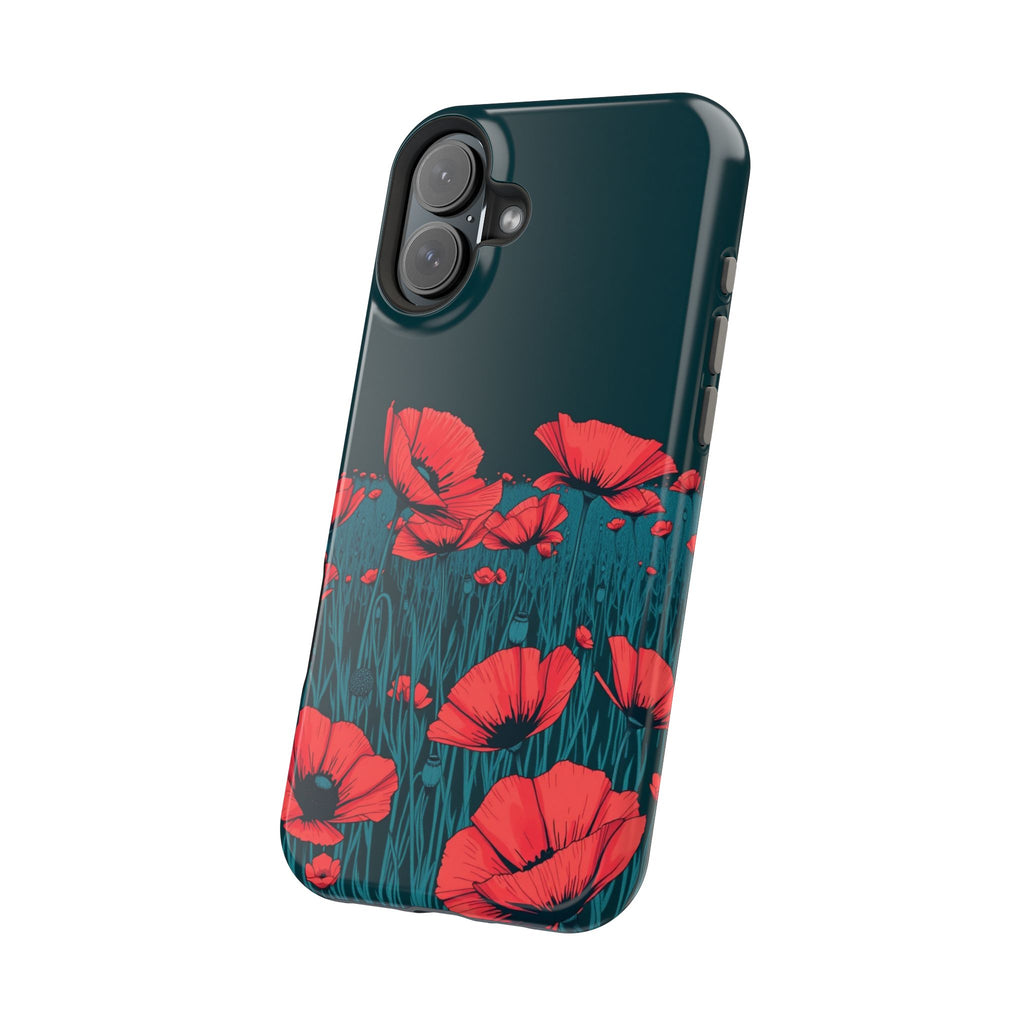 iPhone Poppy Field Dark Gothic Ink Clean Minimal Snap Cas Slim Snap Case · iPhon