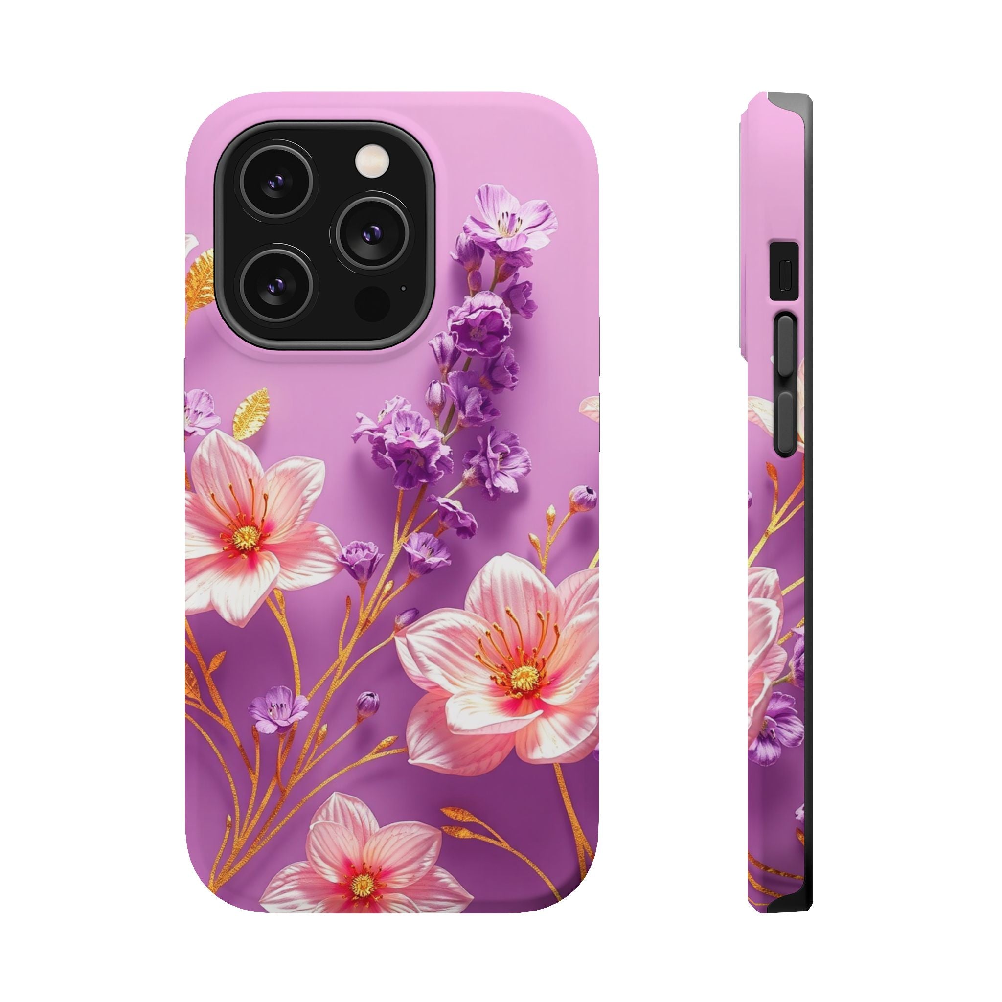 iPhone Radiant Floral Gold Foil Design Slim Everyday Designer Case · iPhone Case