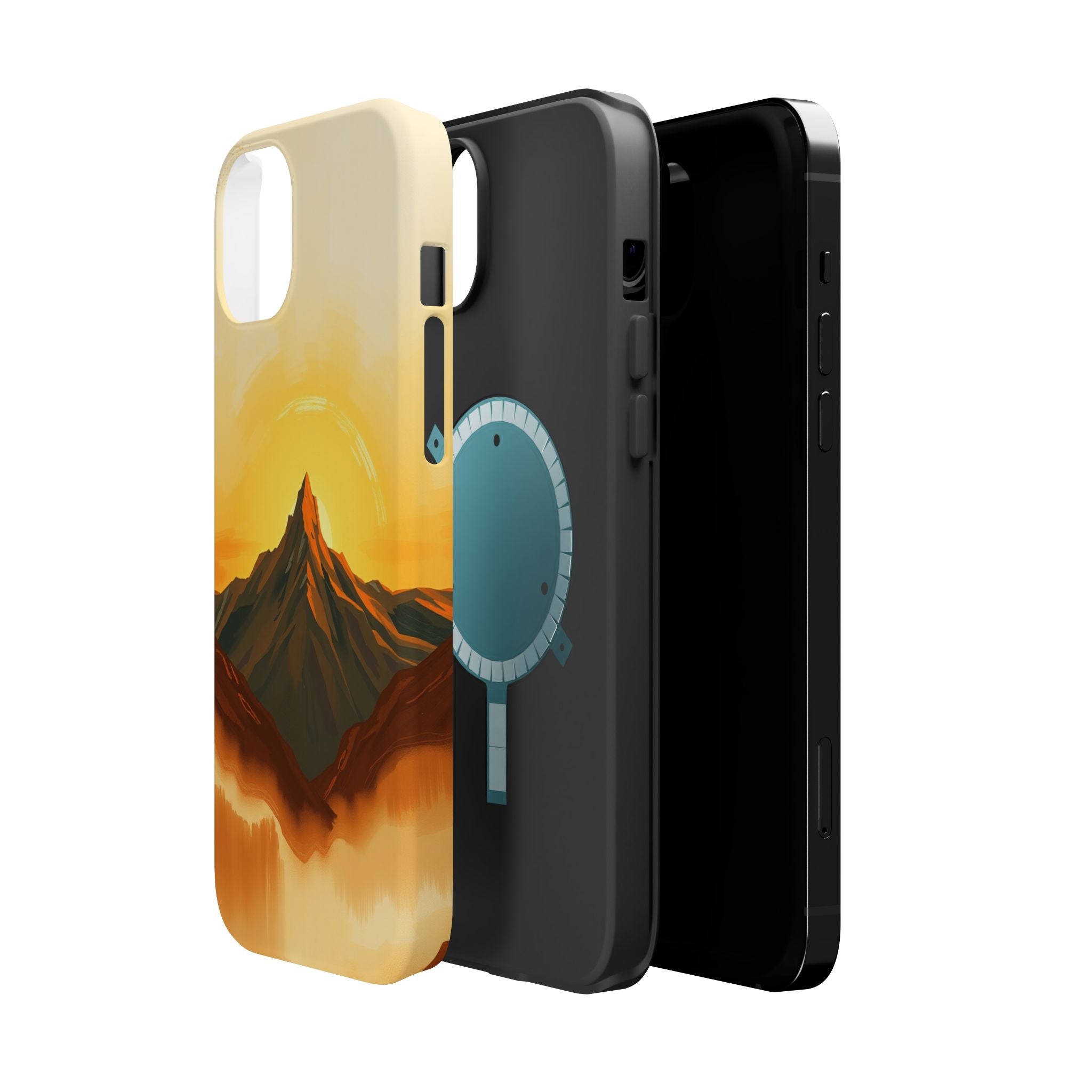 iPhone Mustard And Rust Mountain at Sunrise Slim iPhone Everyday · iPhone Case