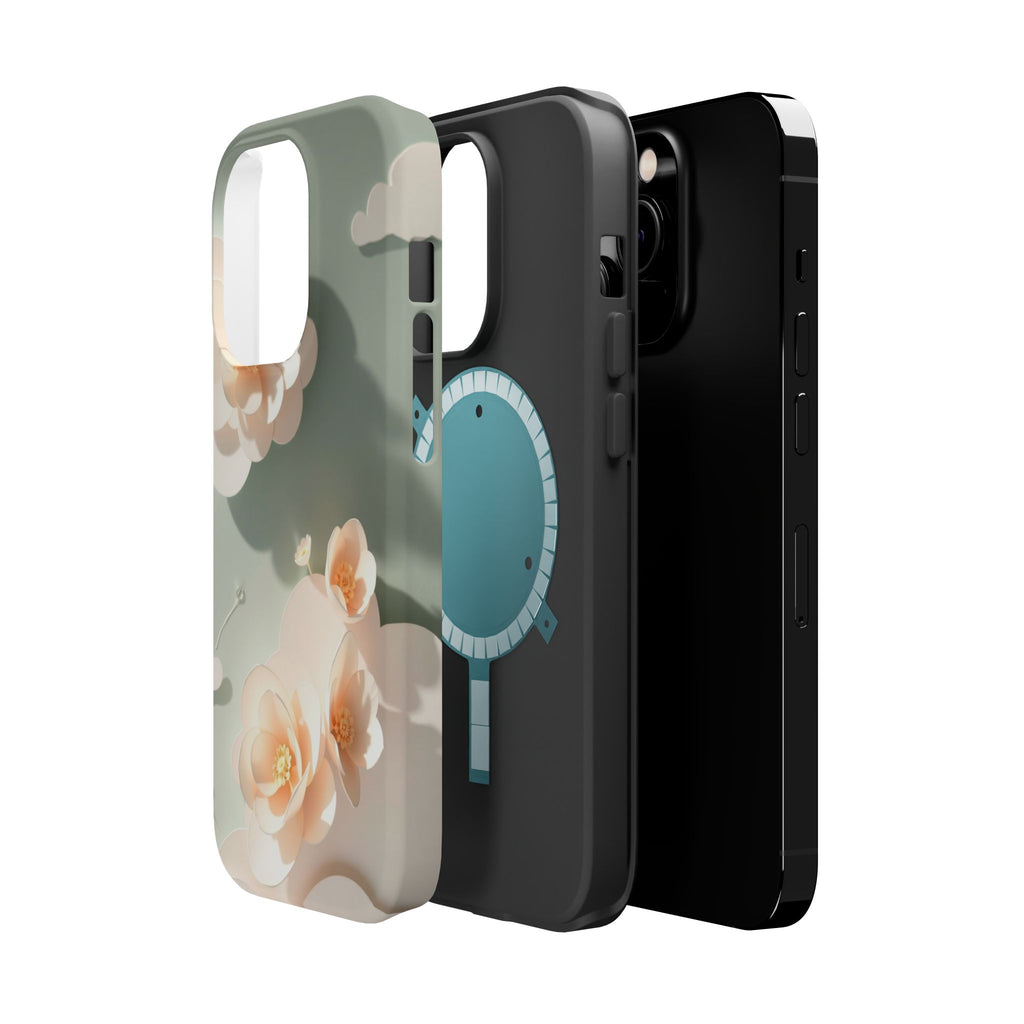 iPhone Sage And Ivory Pastel Floral Cloud Slim iPhone Everyday Designer · iPhone