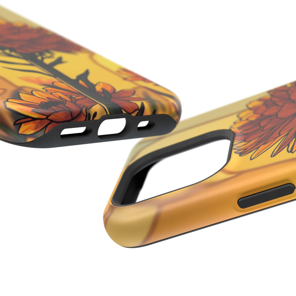 iPhone Sunset Amber And Peach Ranunculus Stack Soft iPhone Finish · iPhone Case