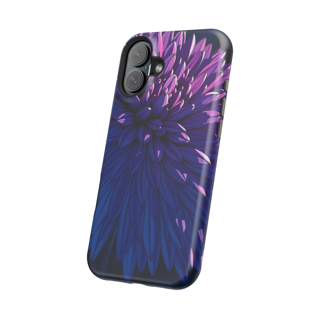 iPhone Indigo And Violet Chrysanthemum Classic Soft iPhone Finish · iPhone Case