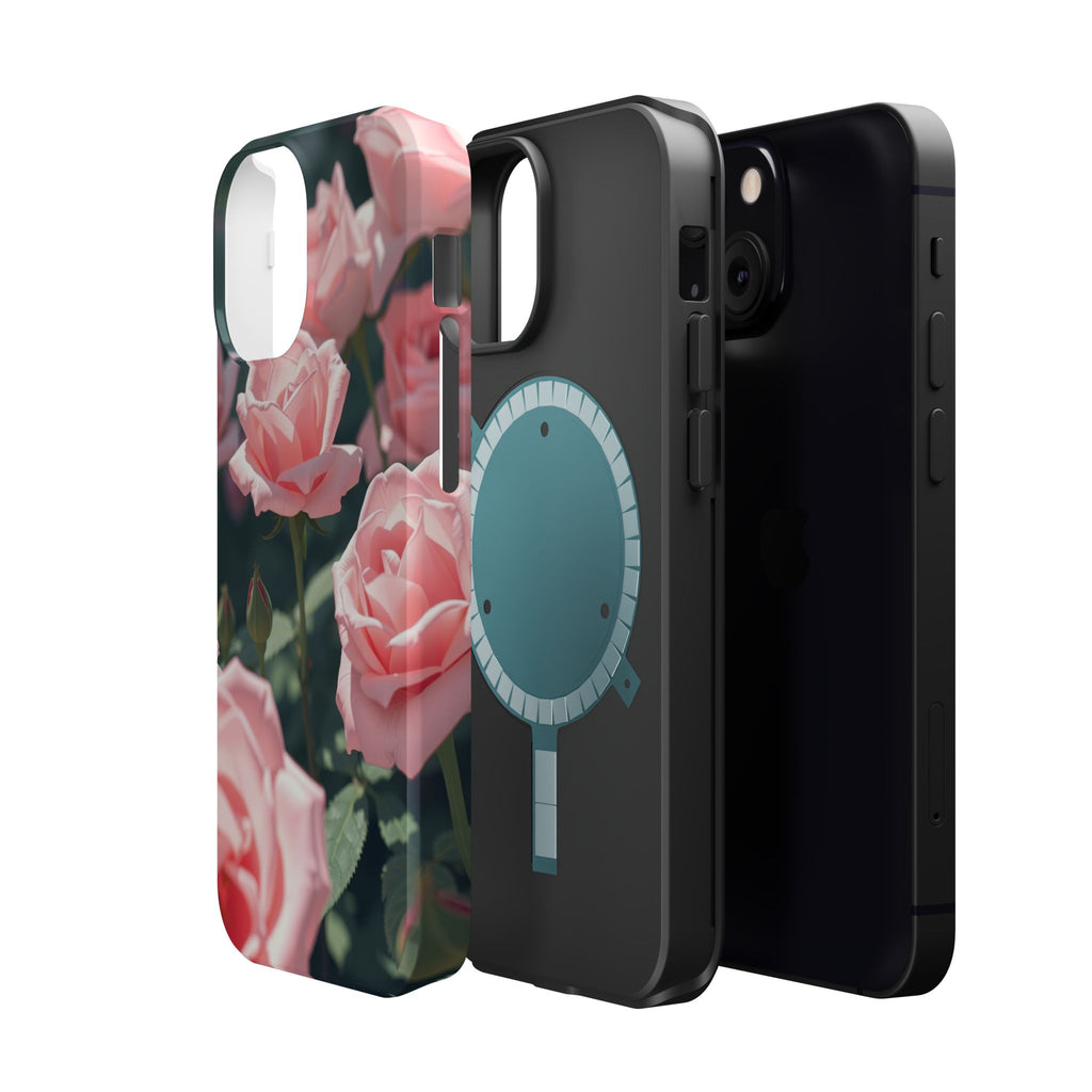 iPhone Mint And Blush Rose Garden Bold Modern Everyday Snap Case · iPhone Case