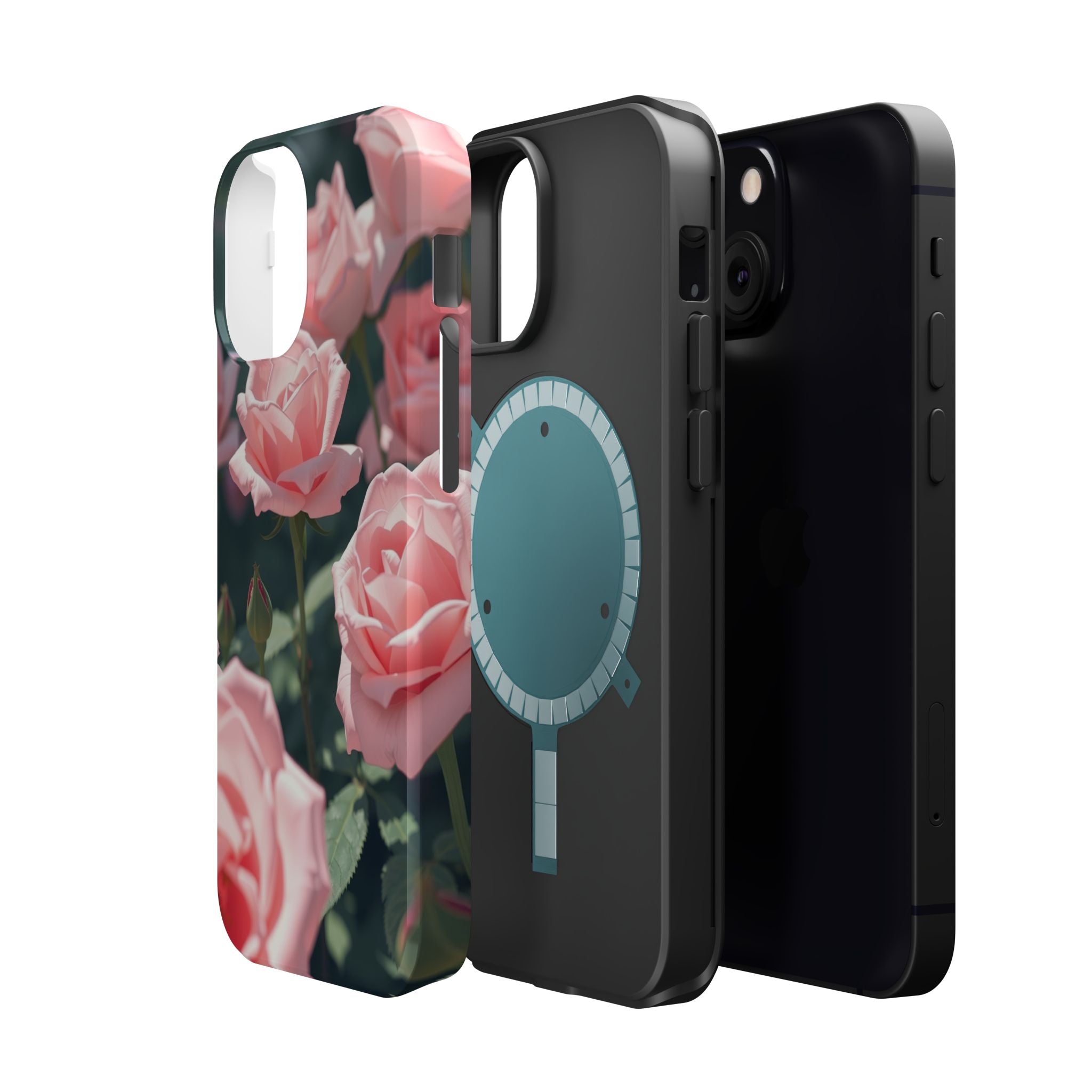 iPhone Mint And Blush Rose Garden Bold Modern Everyday Snap Case · iPhone Case