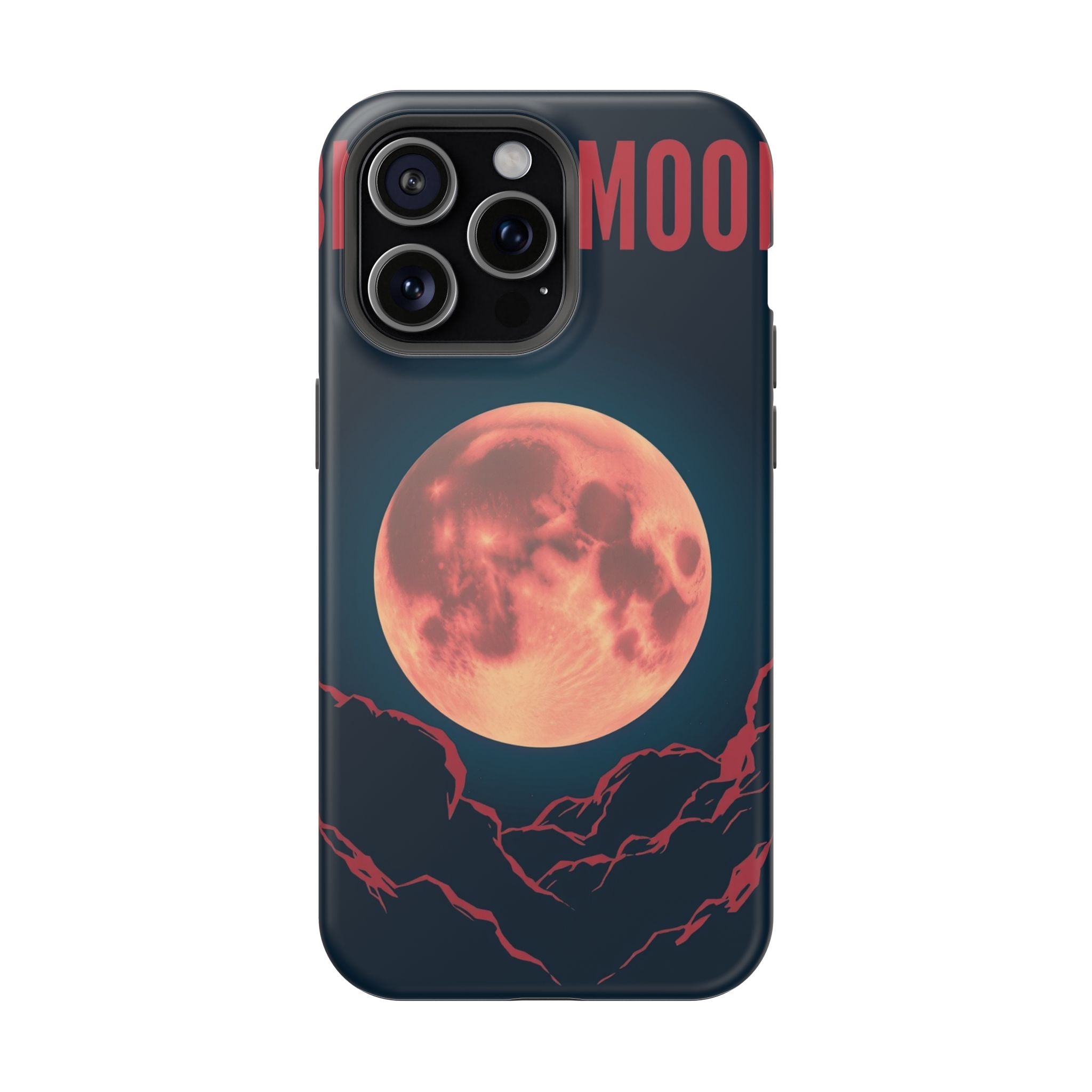 iPhone Blood Moon Rise Vintage Retro Poster Slim Everyday Designer Case · iPhone