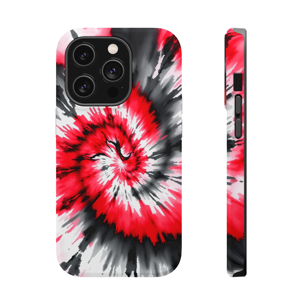 iPhone Black And Crimson Tie-Dye Vortex Slim Everyday iPhone Designer · iPhone C