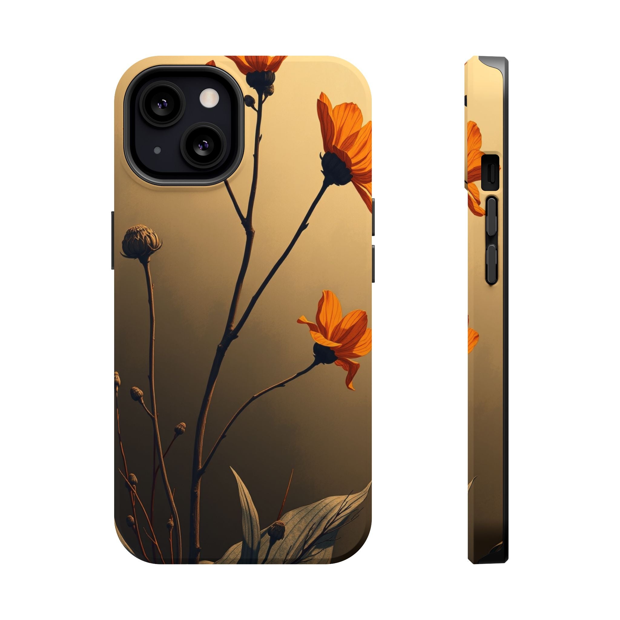 iPhone Burnt Orange And Sand Botanical Illustration Gal Slim Snap Case · iPhone