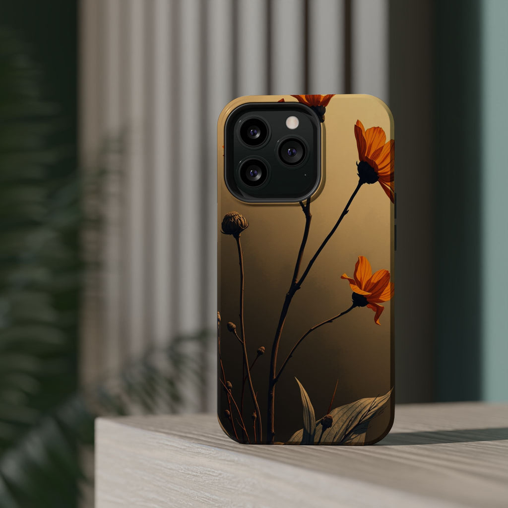 iPhone Burnt Orange And Sand Botanical Illustration Gal Slim Snap Case · iPhone