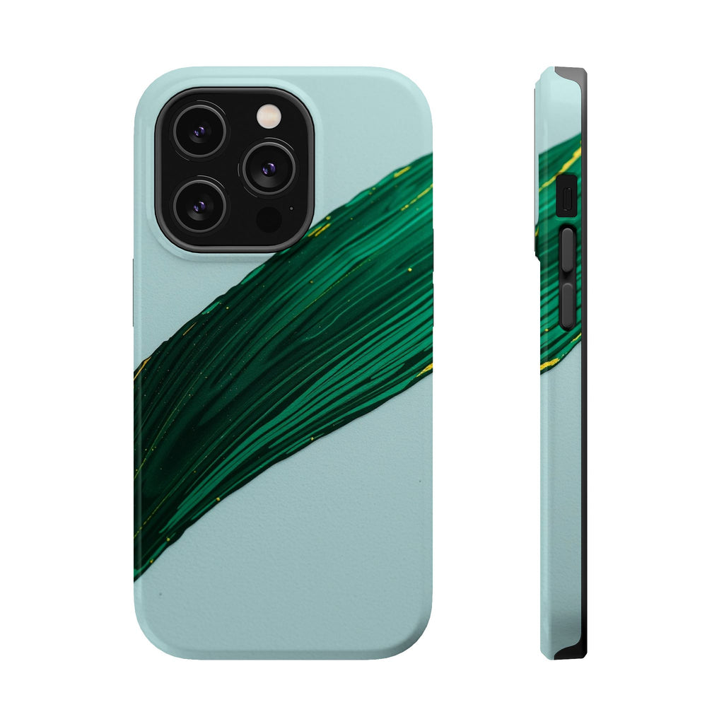 iPhone Emerald Green And Gold Calligraphic Stroke iPhone Clean Minimal · iPhone