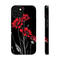 iPhone Black And Crimson Wildflower Bunch Slim Everyday Designer Case · iPhone C