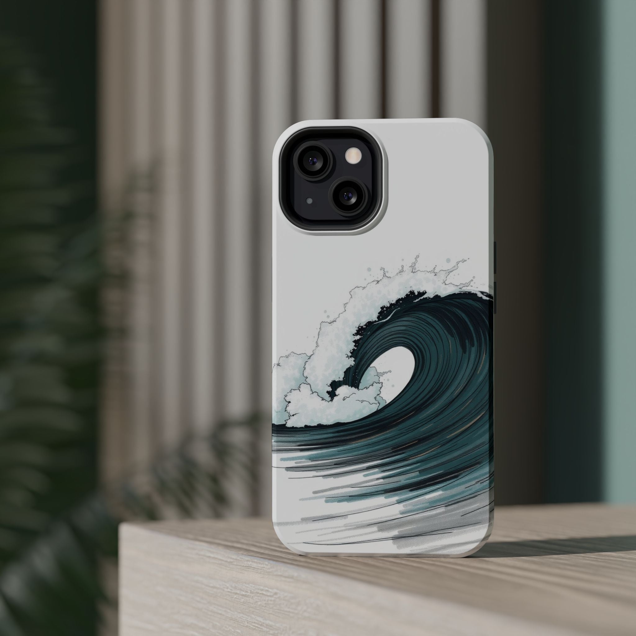 iPhone Ocean Wave Crash Hand-Drawn Sketch Slim iPhone Everyday Designer · iPhone
