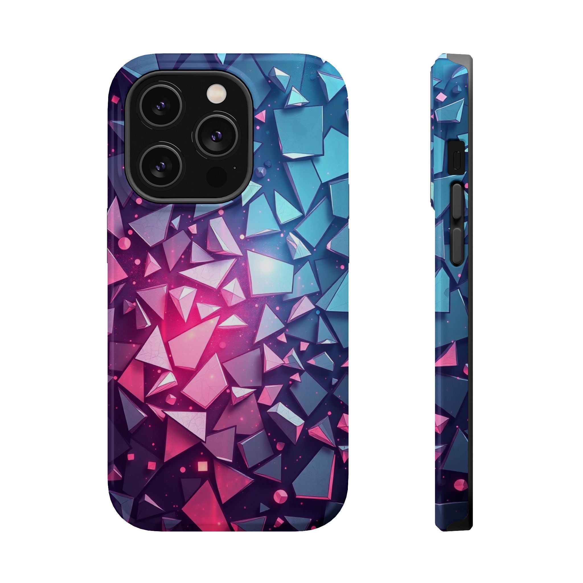 iPhone Mint And Blush Mosaic Shards Slim Everyday Designer Case · iPhone Case
