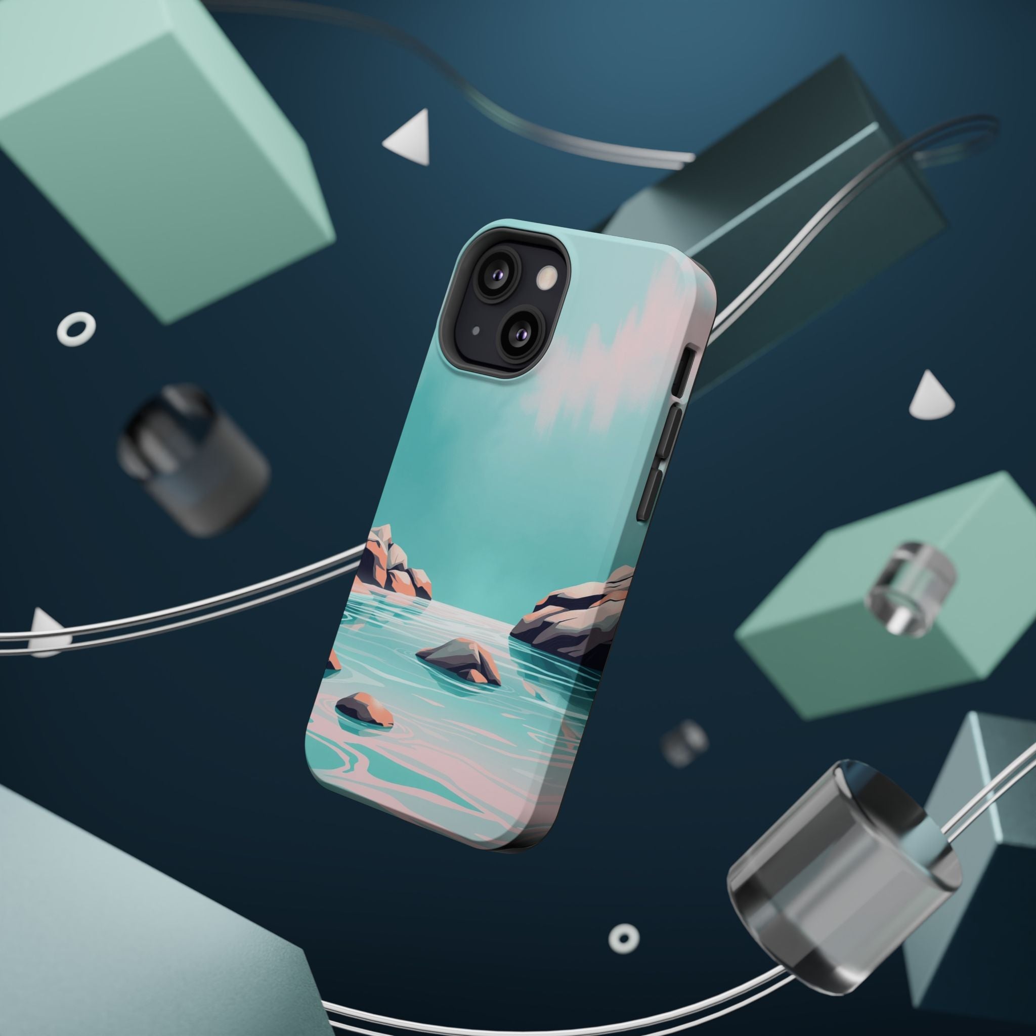 iPhone Vibrant Tidal Pool Design Bold Modern Everyday Snap Case · iPhone Case