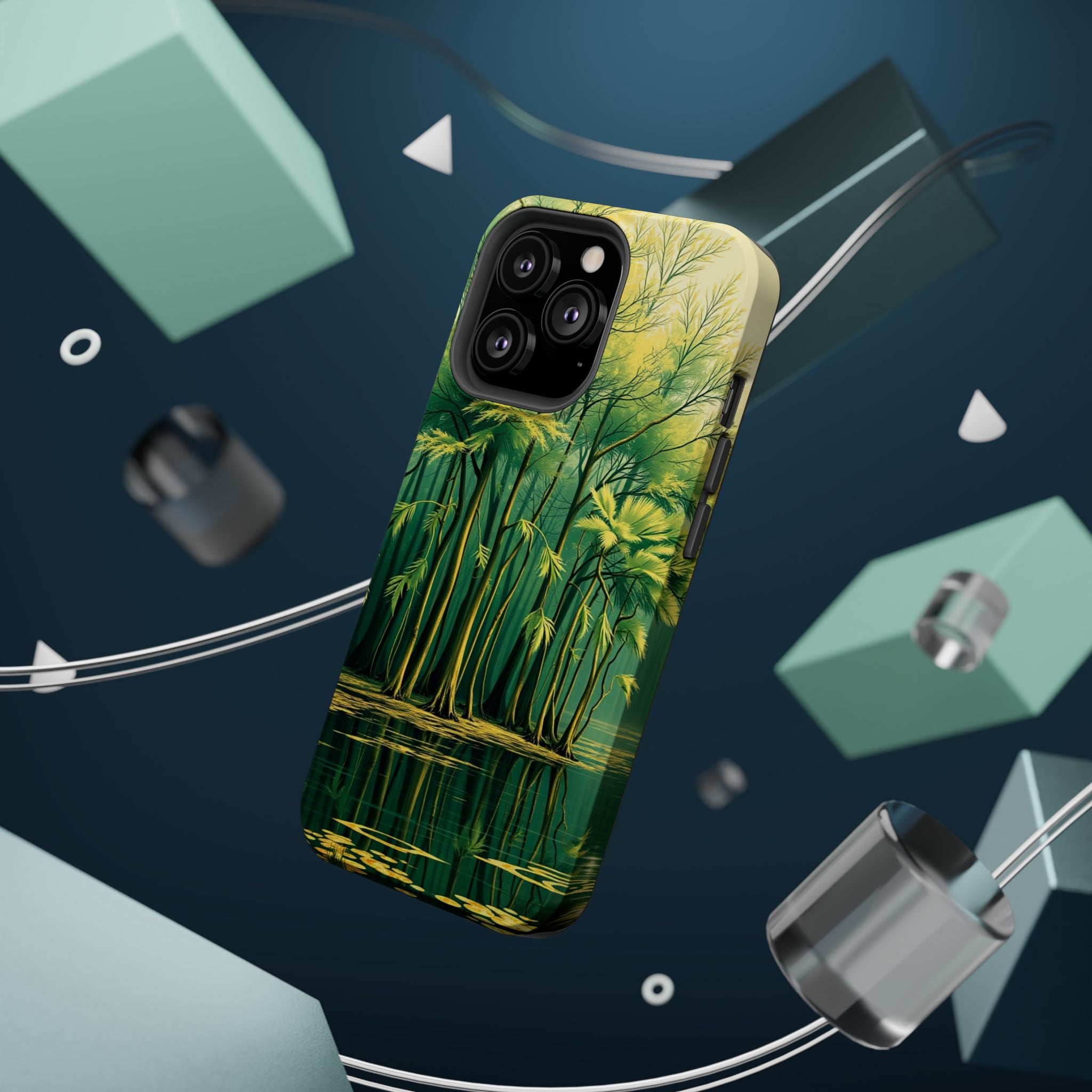 iPhone Serene Cypress Swamp Design Bold Modern Everyday Snap Case · iPhone Case