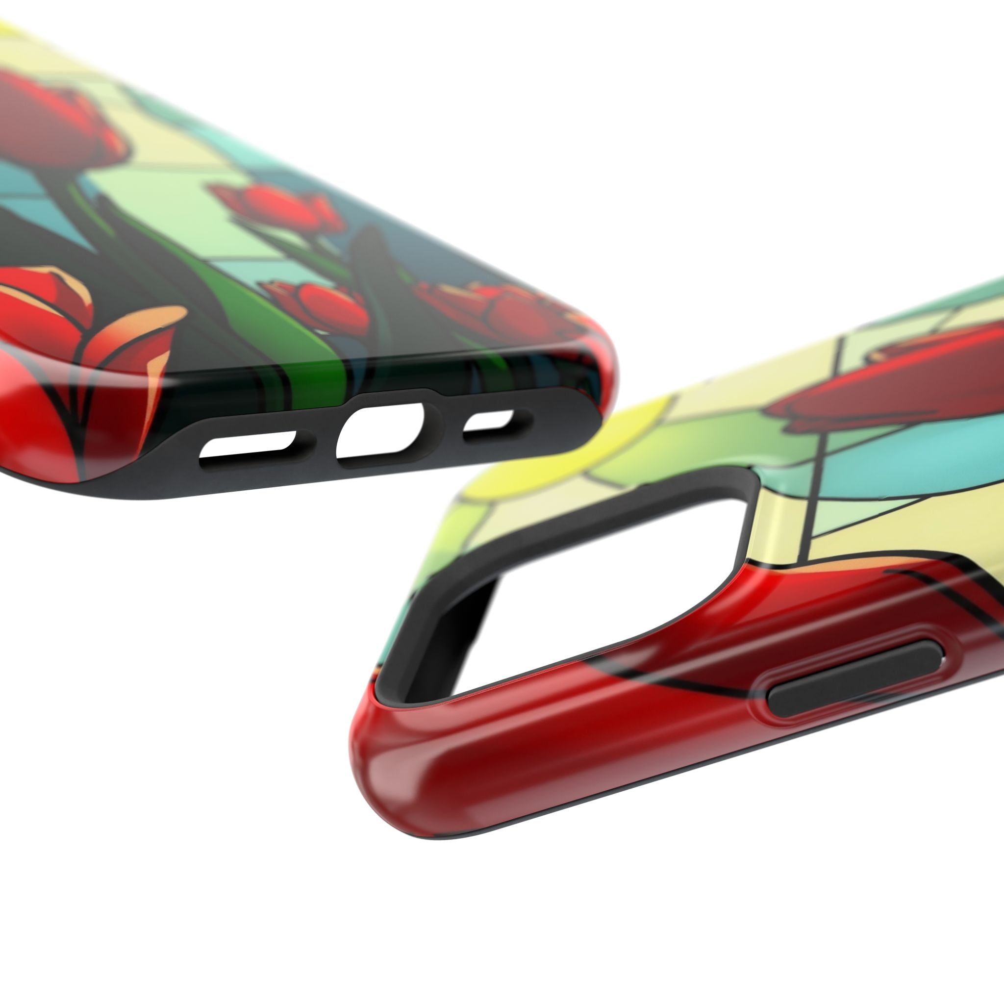 iPhone Tulip Row Stained Glass Slim Everyday Designer Case · iPhone Case