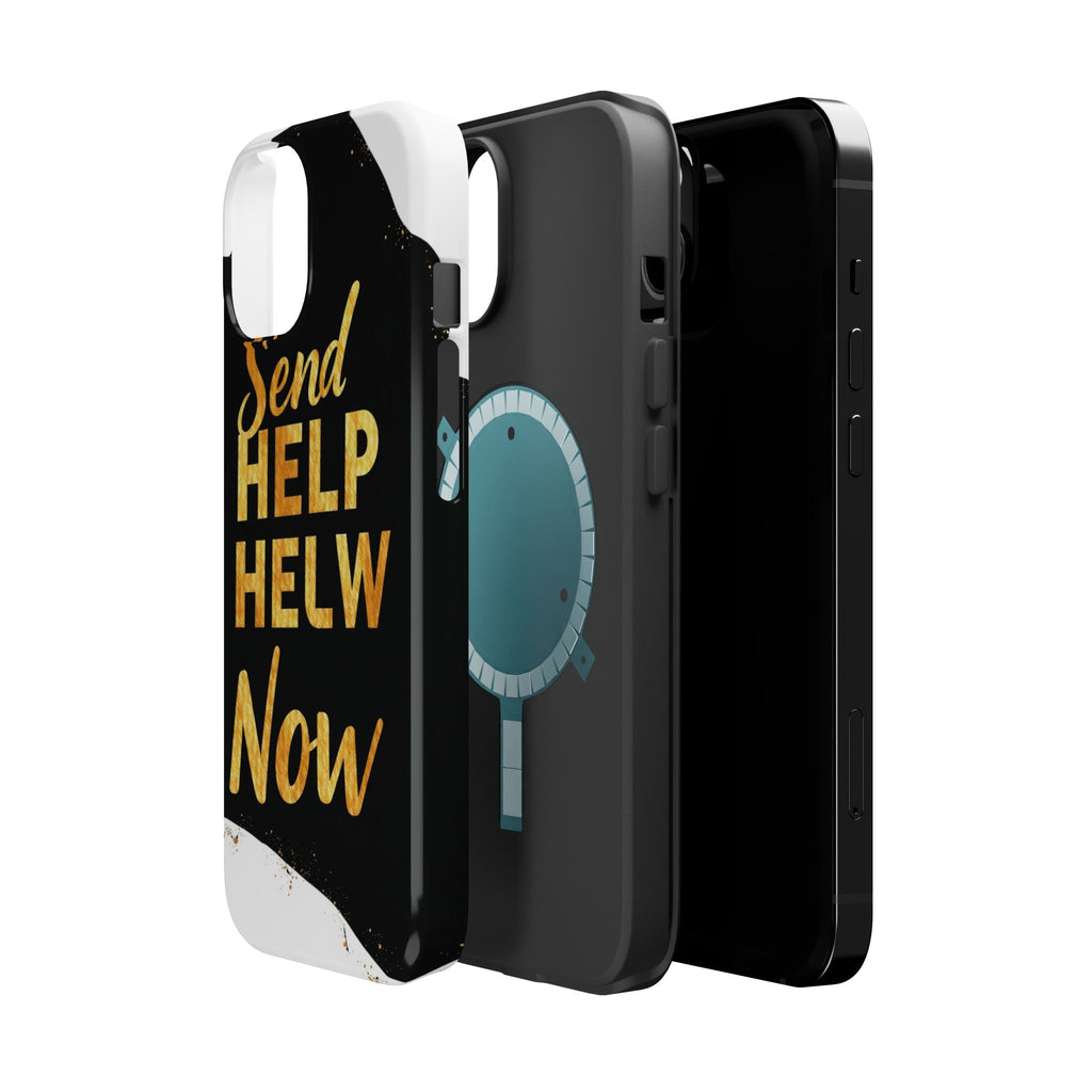 iPhone Send Help Now Enchanted Art Bold Modern Everyday Snap Case · iPhone Case